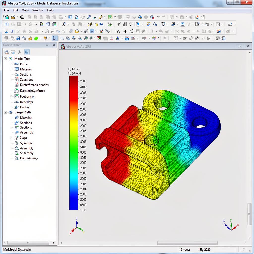 Abaqus finite element analysis software interface