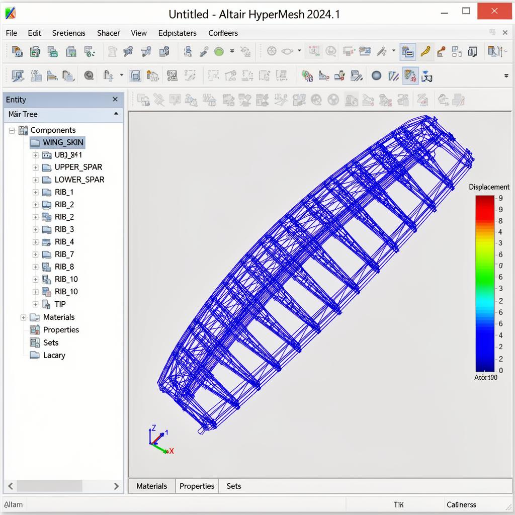 HyperMesh finite element analysis software interface