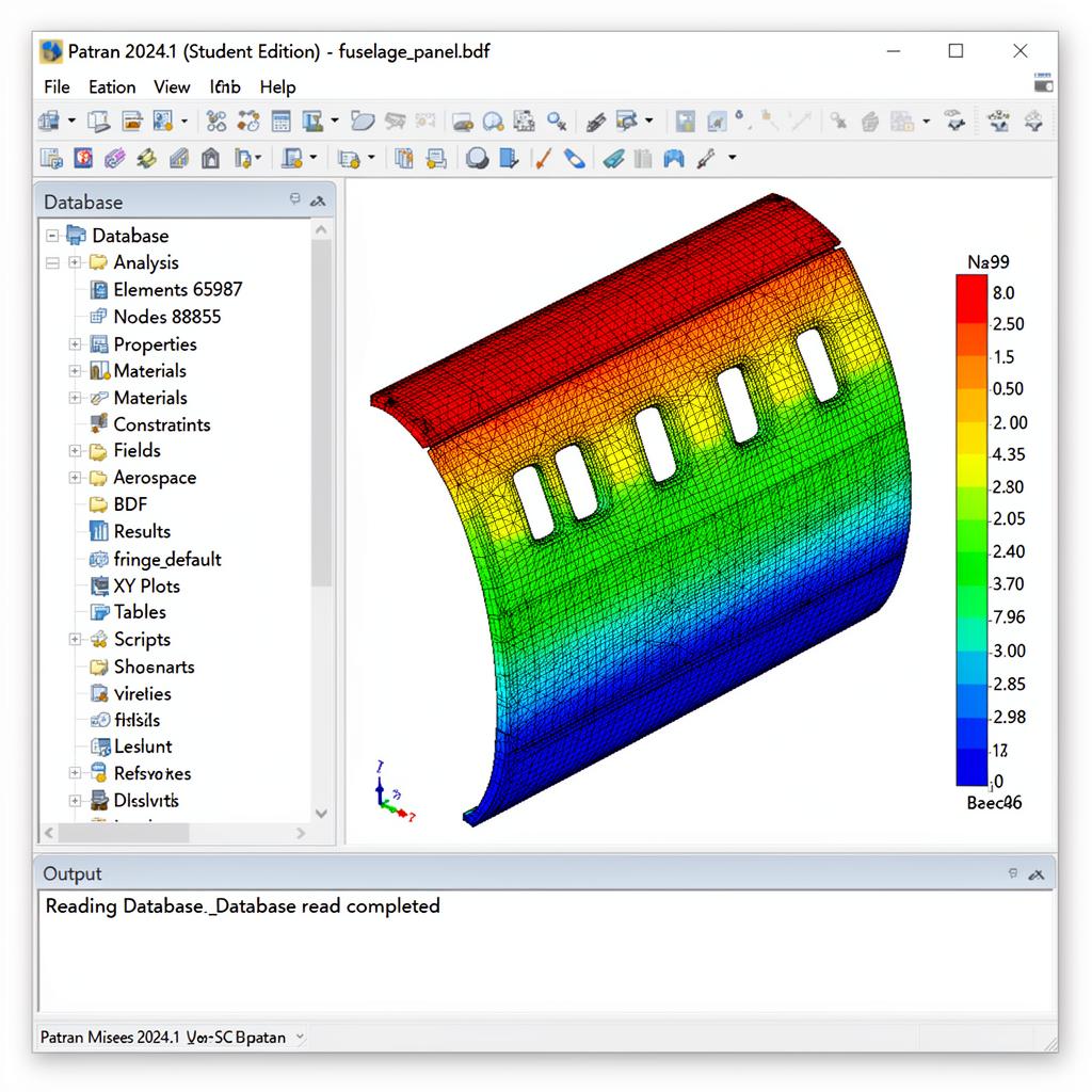 Nastran finite element analysis software interface